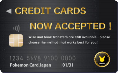 You Can Now Pay by Credit Card at Pokemon Card Japan!